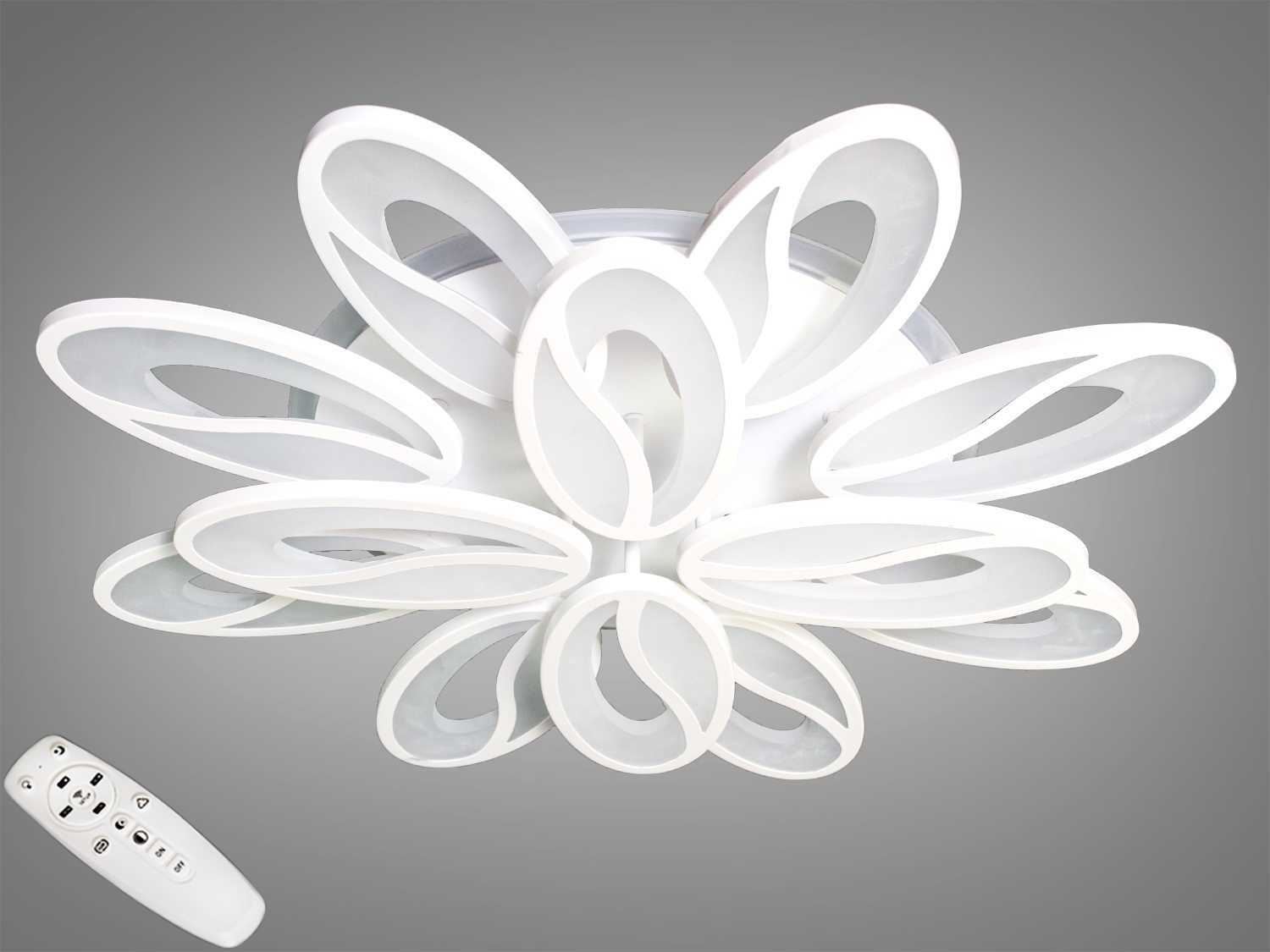 Стельова LED люстра 190W з диммером і підсвіткою