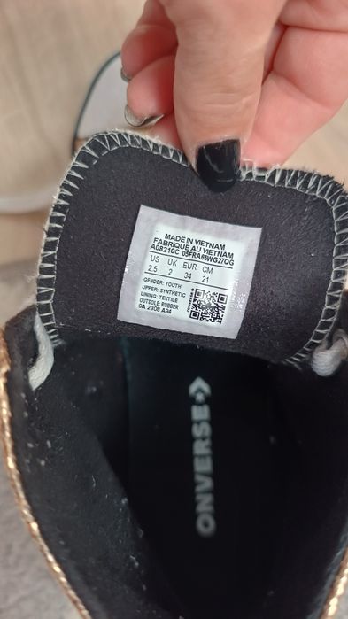 Buty trampki złote Converse