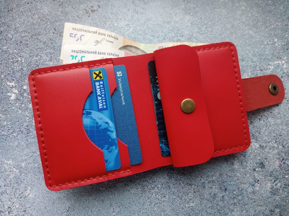 Шкіряний гаманець портмоне ручна робота кожаный бумажник кошелек