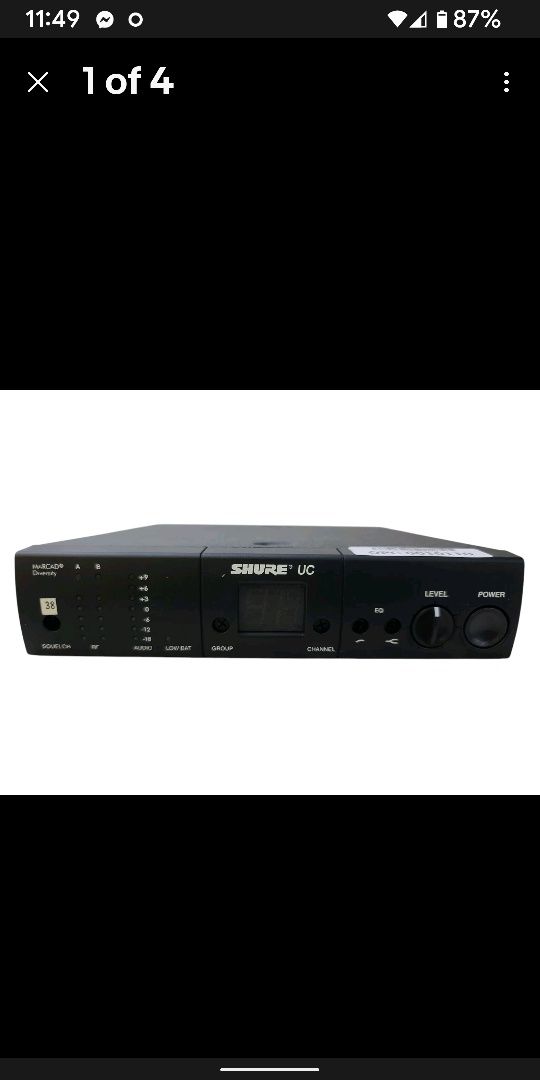 Audio-Technica AEW R4100/T5400. Shure UC24/SM87.