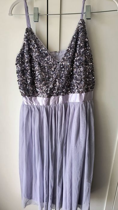 Sukienka imprezowa tiul, cekiny