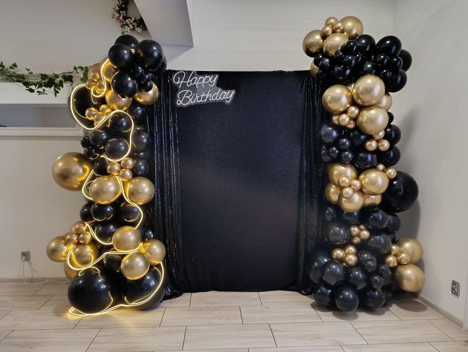 Tło dekoracja ścianka balonowa 40 urodziny 18 ślub chrzest komunia