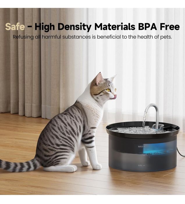 Fontanna dla kotów: fontanna do picia dla kotów, zwierząt domowych,