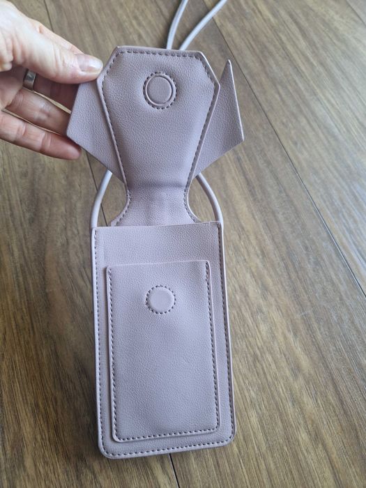 Saszetka Etui torebka na telefon pudrowy róż