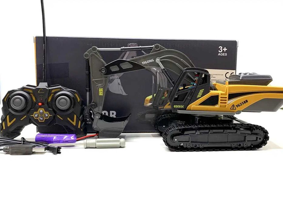 Екскаватор гусеничний на р/к зі звуком Жовто-чорний (ВС1049) Розд/Дроп