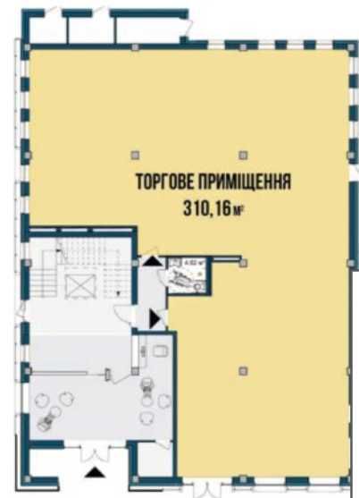 Продаж приміщення 310 м² в бізнес-центрі ПОРТ Львів