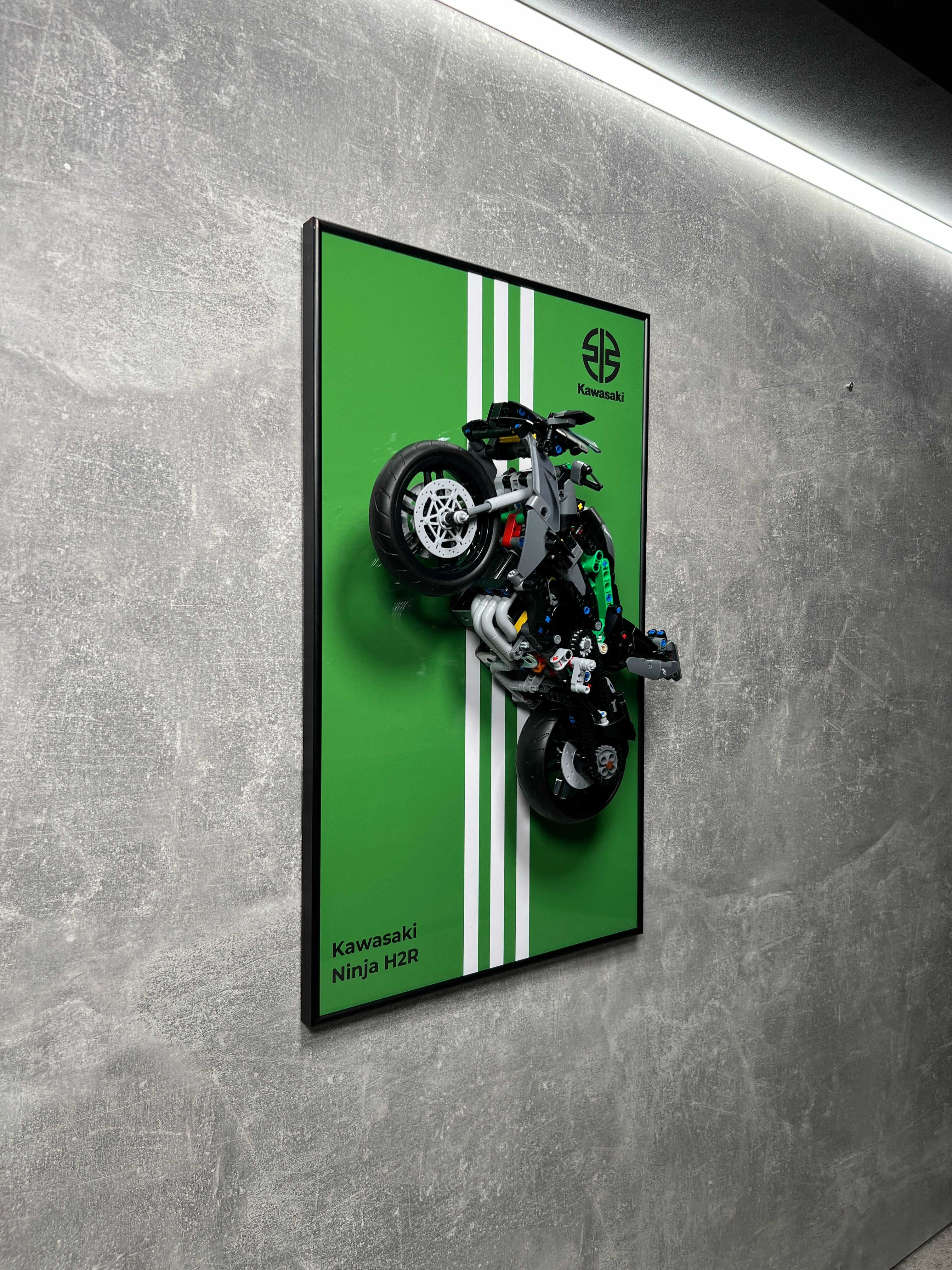Тримач Рамка на Стіну для Вашого LEGO Мотоцикл Kawasaki Ninja H2R Лего