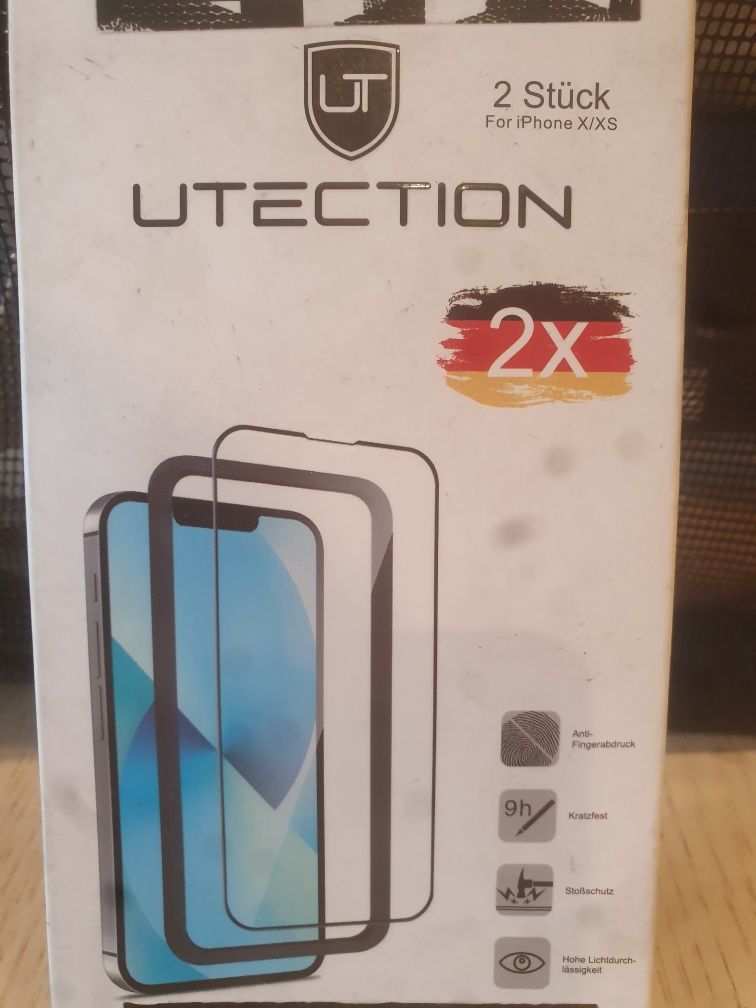 UTECTION Szkło ochronne do iPhone'a X/XS 2 sztuki