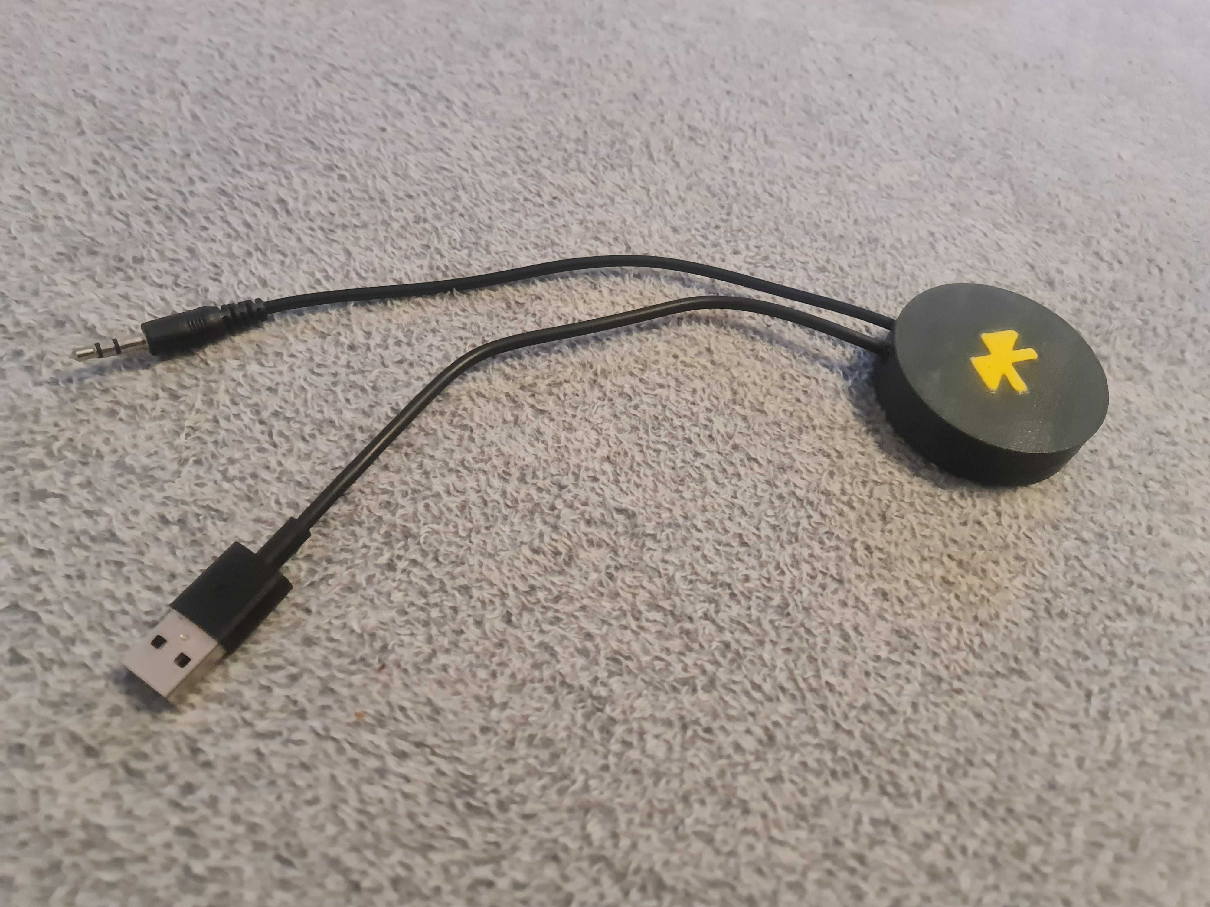 Adapter Bluetooth AUX USB  Transmiter samochodowy - bezinwazyjny