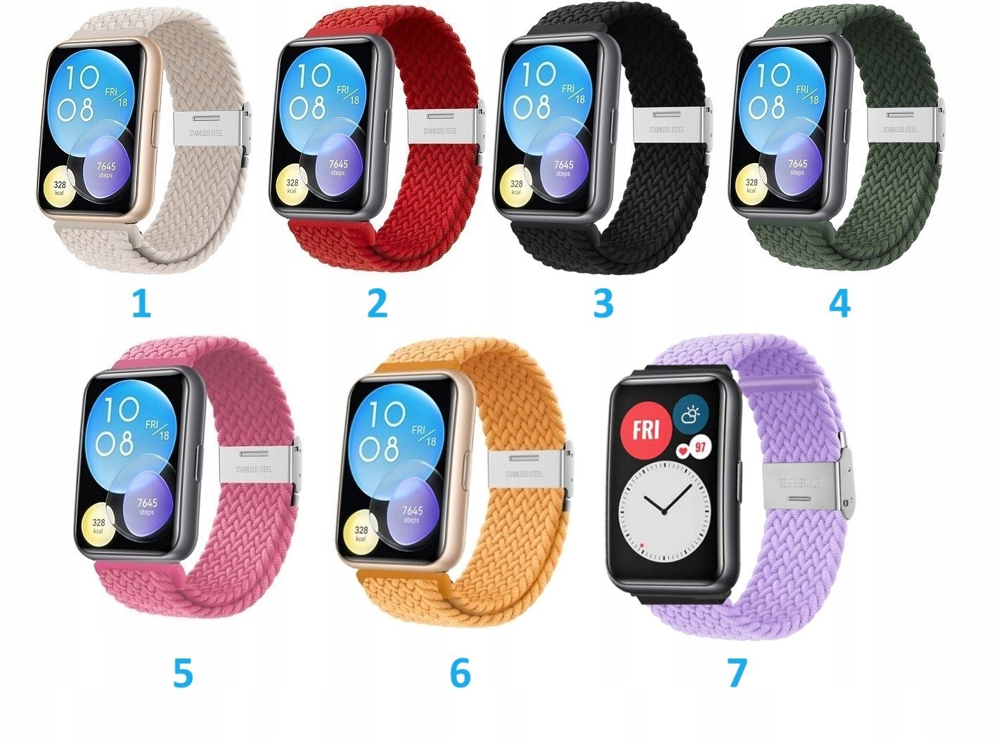 Pleciony / Elastyczny Pasek do Huawei Watch FIT 2 |KOLORY DO WYBORU