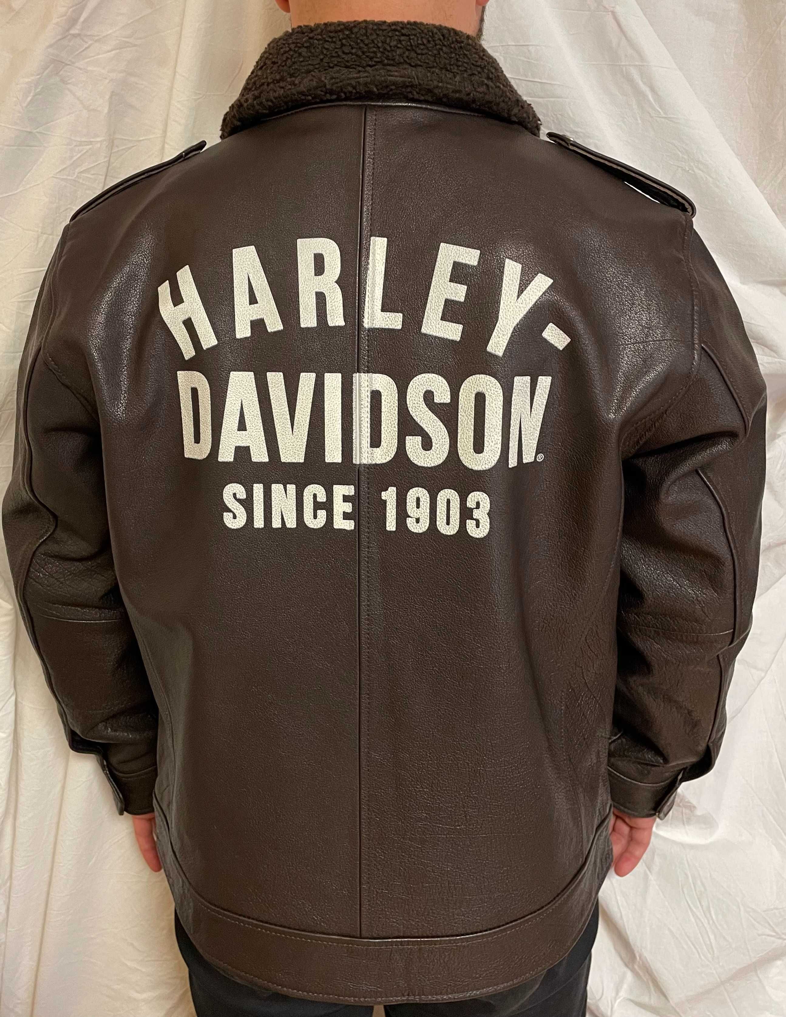 Oryginalna Harley-Davidson kurtka skórzana męska Nowa rozm. L