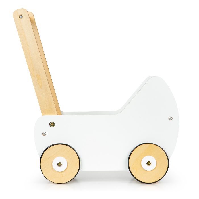 Drewniany wózek dla lalek pchacz chodzik zabawka ECOTOYS # ESC-W-0173