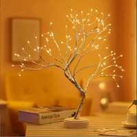Led светильник Дерево Бонсай, теплый свет,  USB + 3AA