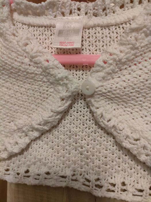 Zara sweterek bolerko na chrzciny rozmiar 74
