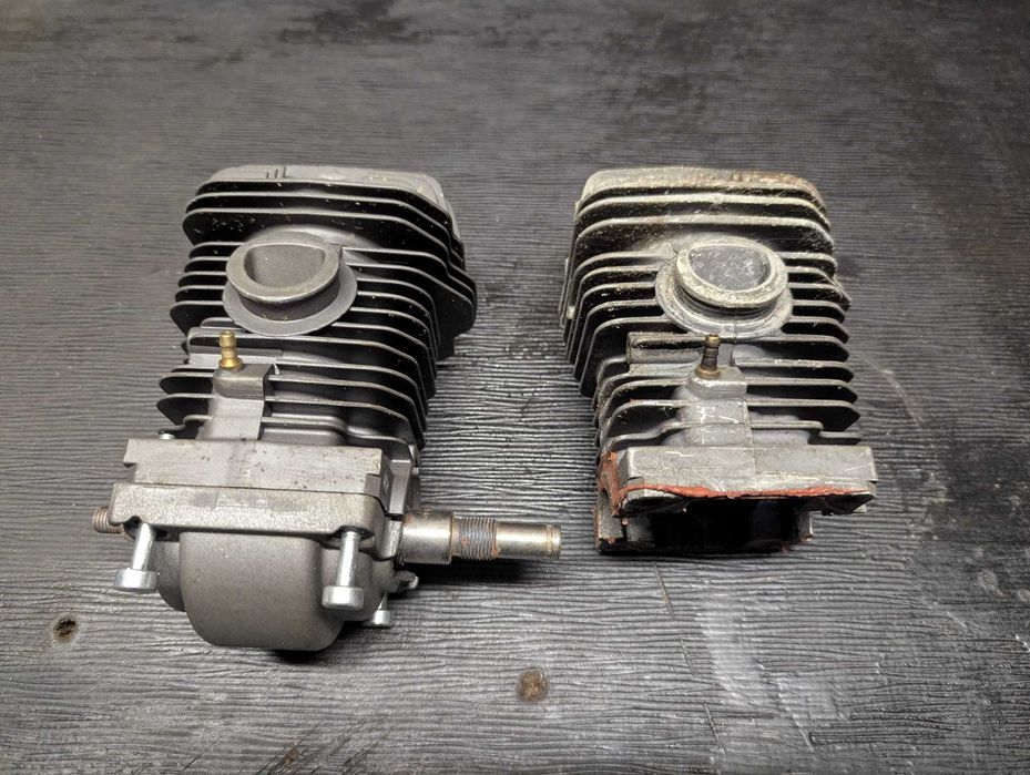 Motor parcial Stihl 025 – bloco usado + bloco/biela/pistão/carter novo