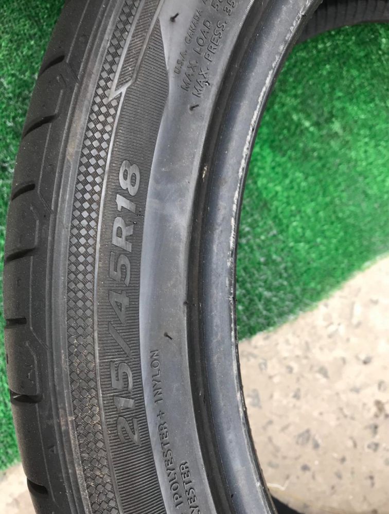 Hankook 215/45r18 комплект літо резина шини б/у майже нові