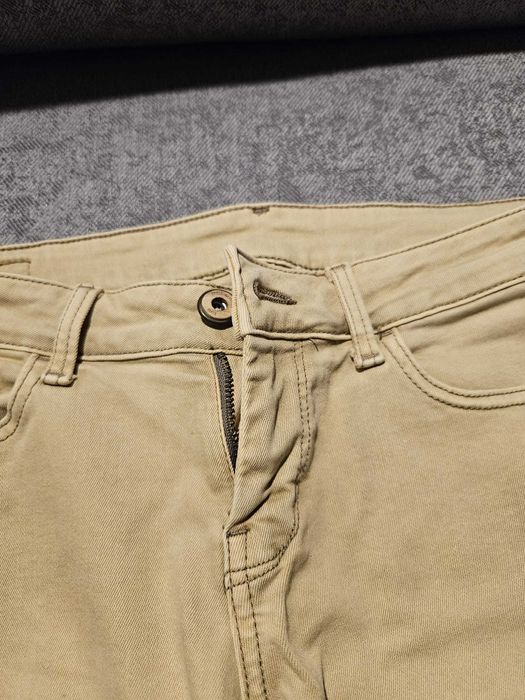 Calças da Zara, Basic Denim, 36/S, amarelo torrado, muito confortáveis