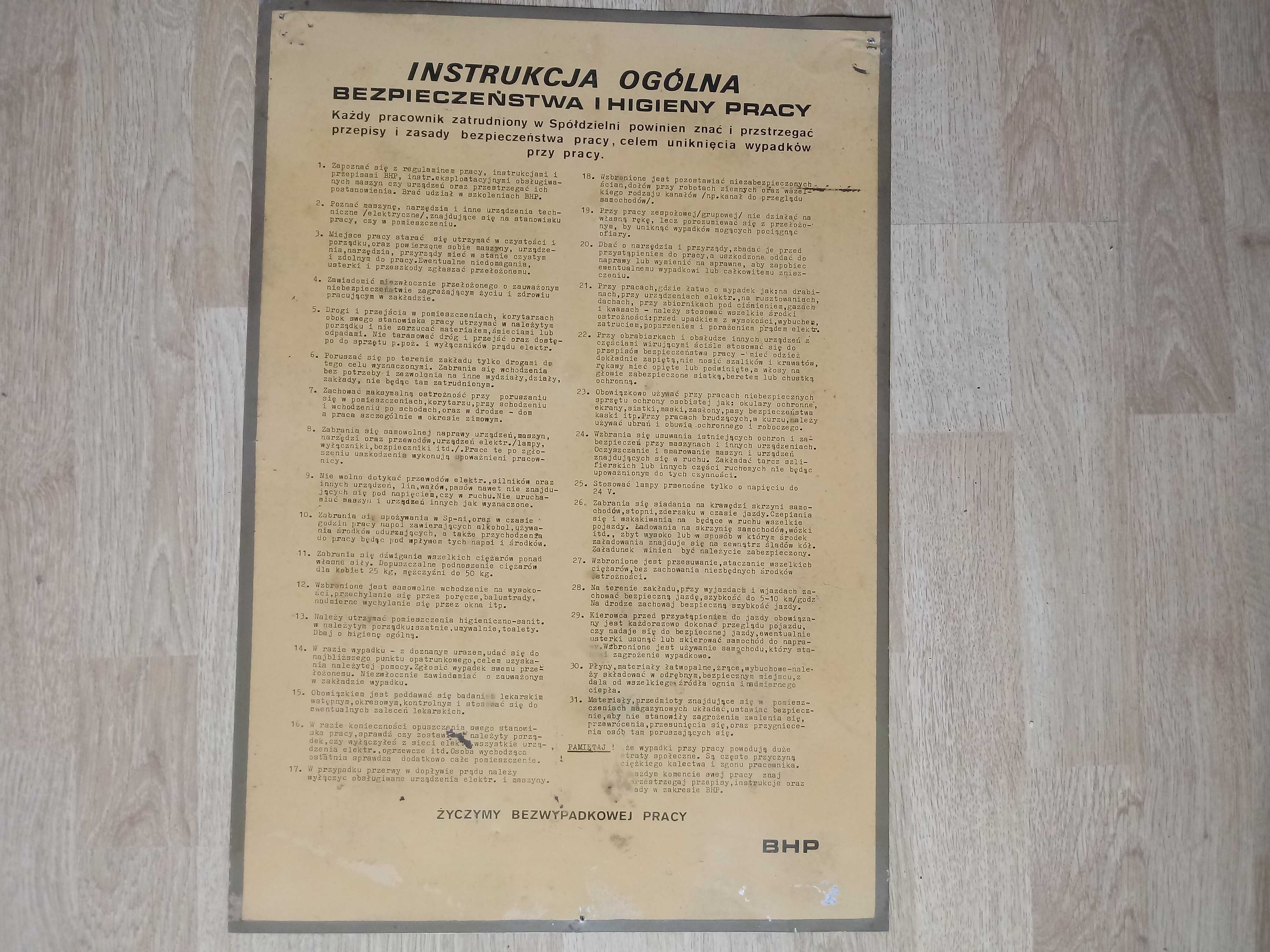 Zabytkowe Tablice Informacyjne 3 szt. Zestaw  PRL Oryginał !!