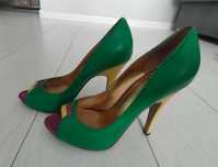 Buty zielono-żółte Nine West r. 7M
