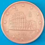 5 Cêntimos de 2002 de Itália, Coliseu