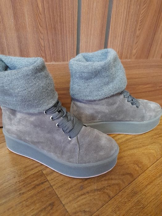 Зимові жіночі кеди з дов'язом 38 р.