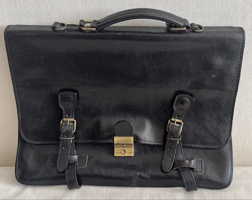 Вінтажний чоловічий шкіряний портфель