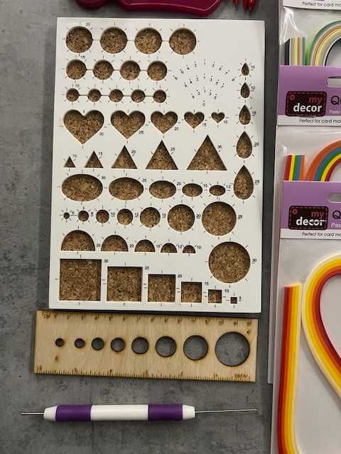Zestaw mix quilling kolorowe paski szablon nr 2