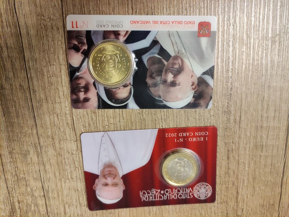 1 euro 2022 i 50 centów 2020 Watykan Papież Franciszek Francesco
