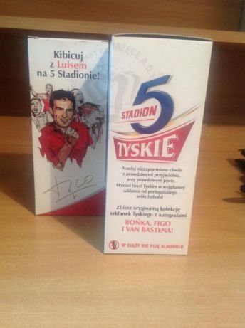 Szklanki do piwa TYSKIE z kolekcji 5 stadion [cena przy całości]