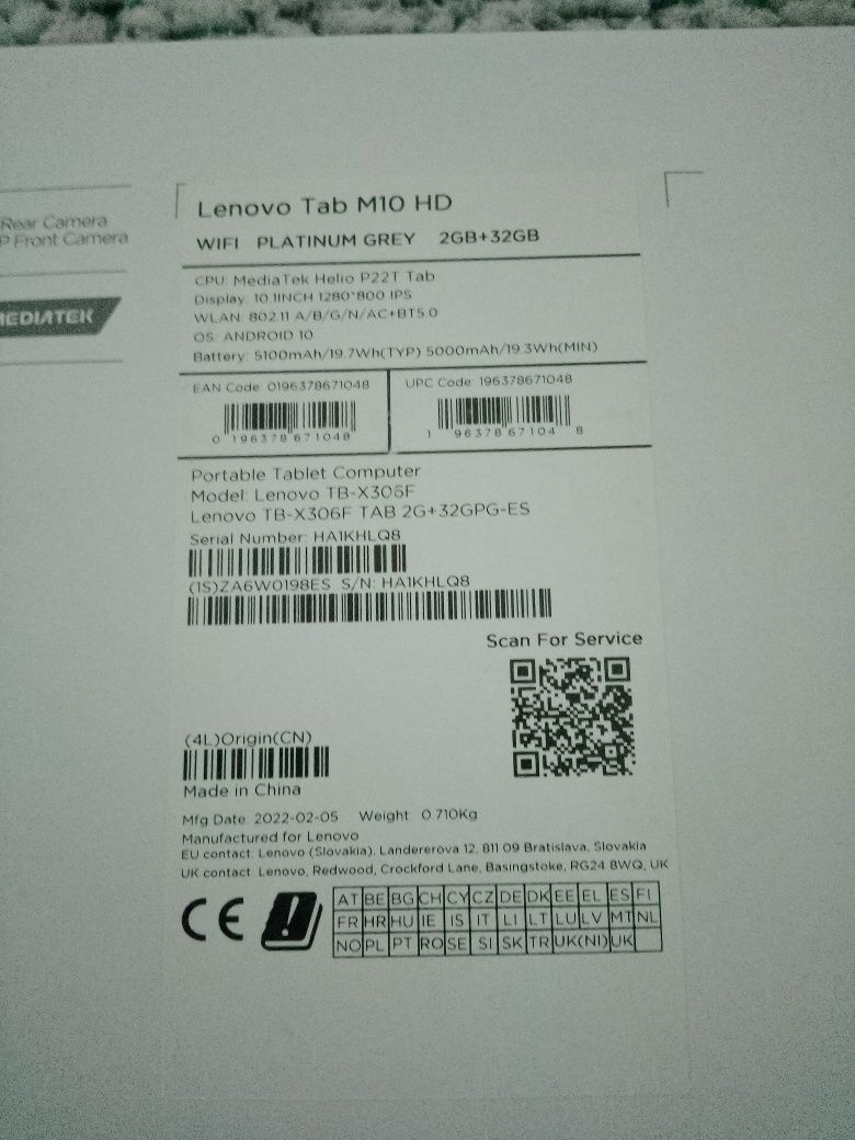 Tablet Lenovo TAB M10 HD