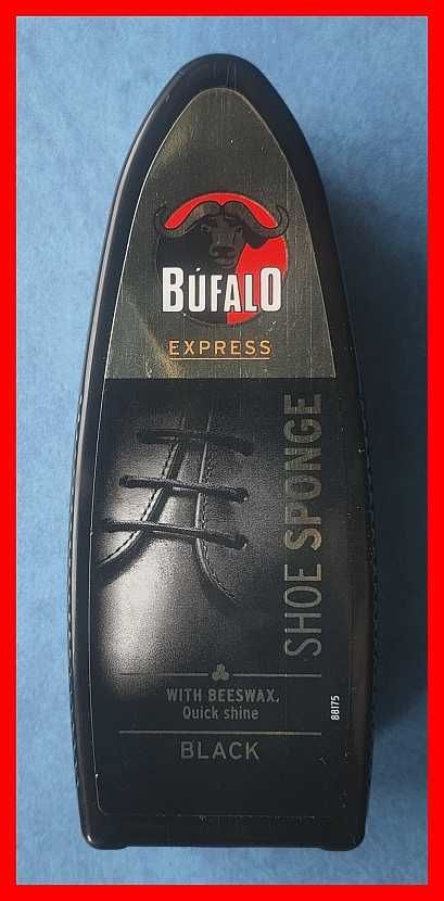 Bufalo - Gąbka do pielęgnacji obuwia z woskiem pszczelim - czarna