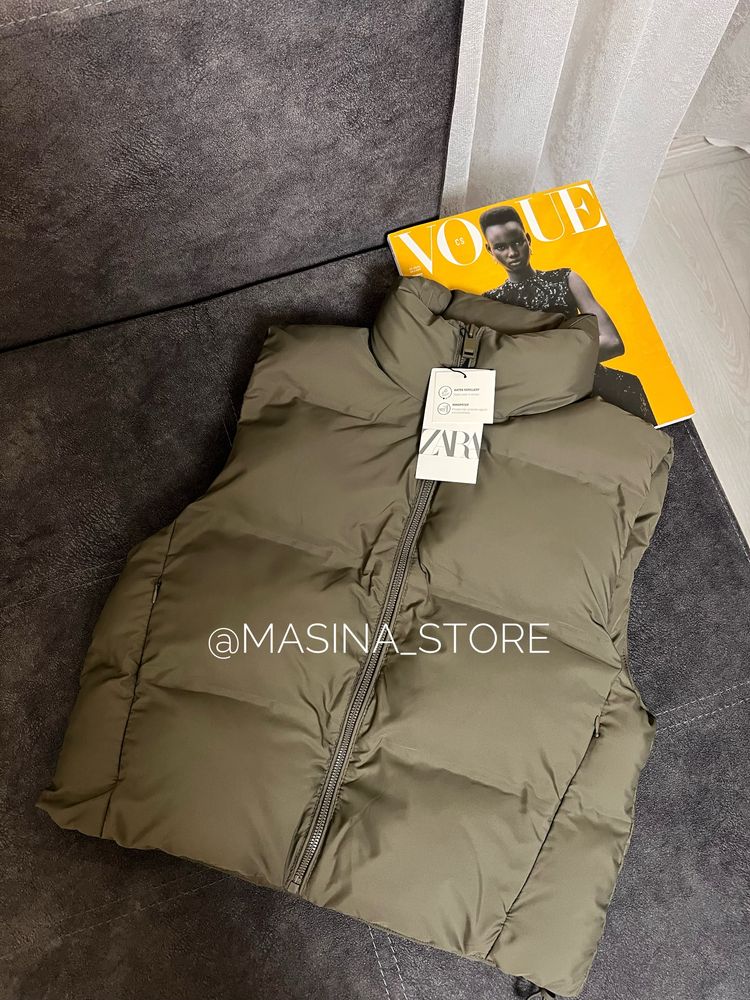 Безрукавка жилетка жилет Zara хакі XS оригінал