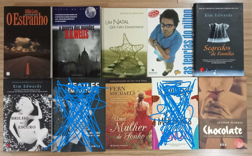 Lote de diversos livros – 2,50€ cada