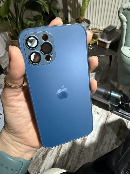 Nowy case iphone 12 pro blue navy szklo silikon