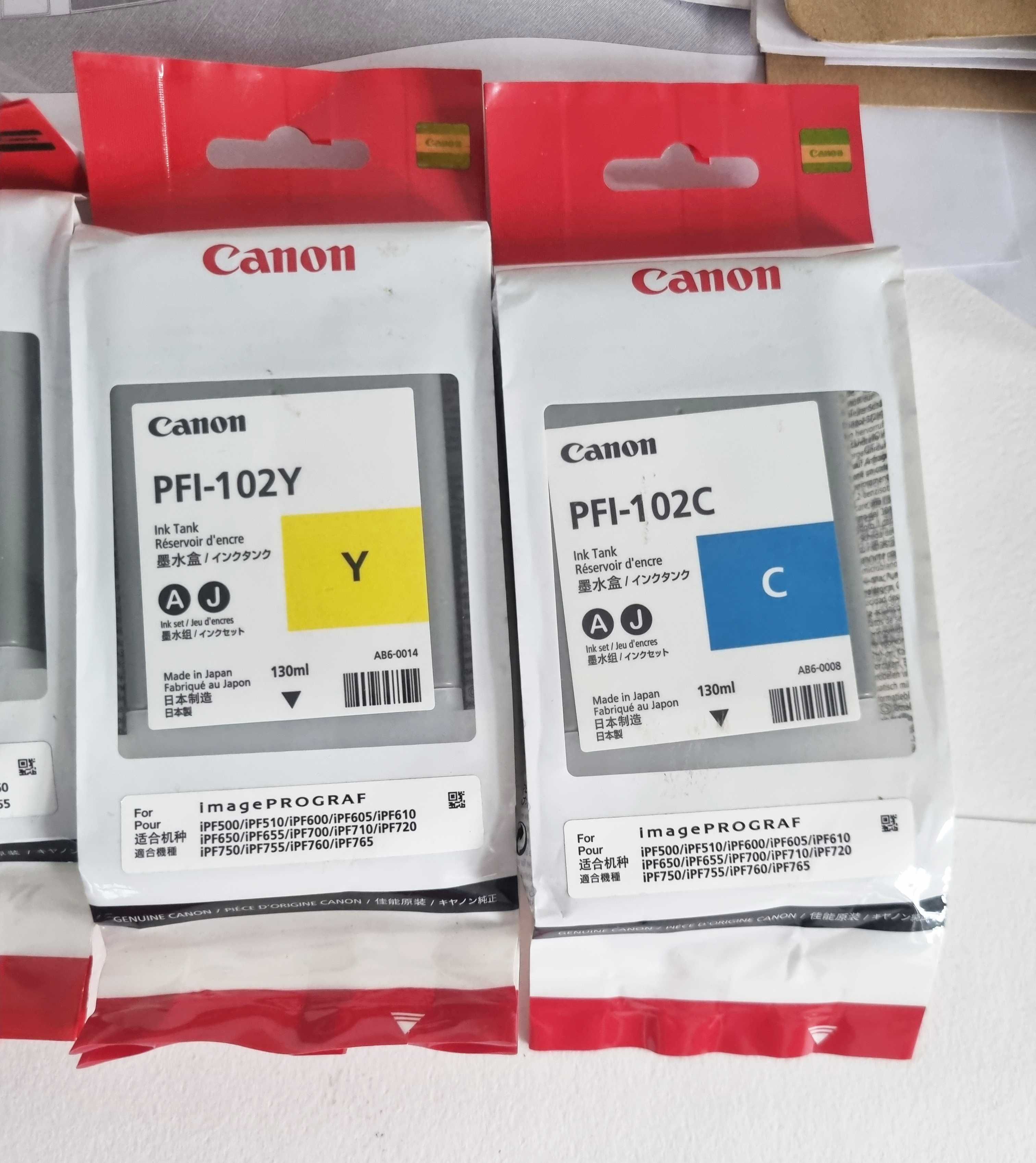 Tinteiros plotter Canon Pfi-102 (conjunto ou em separado)