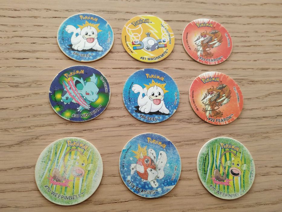 Tazos Pokémon várias coleções