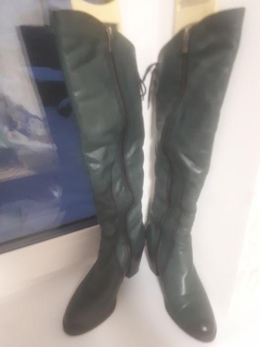 Сапоги зимние, натуральная кожа 38р.