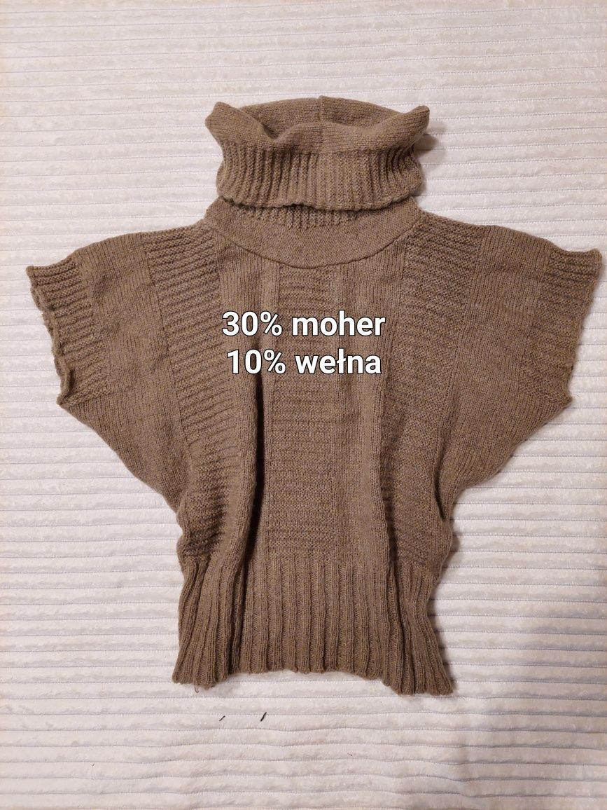 Sweter  moher, wełna, S/M