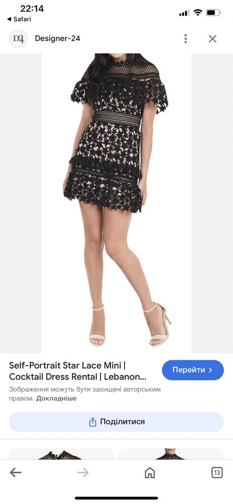 сукня Self-portrаit, оригінал, плаття на випусний