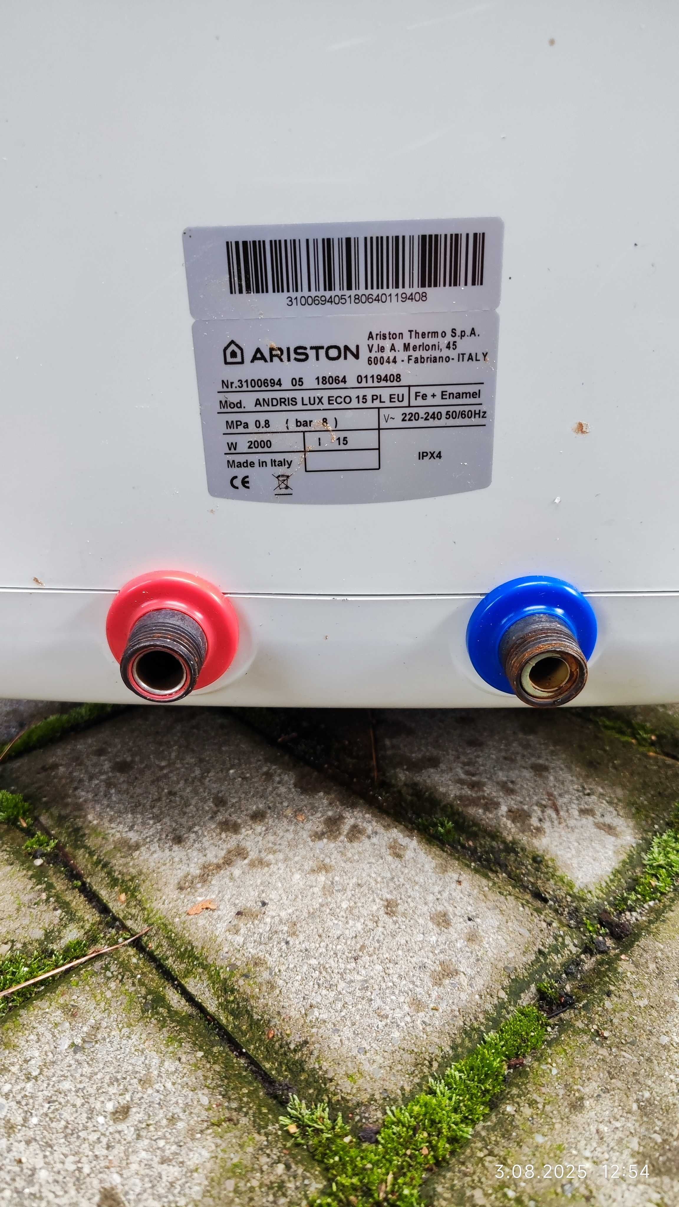 Sprzedam Bojler Ariston 15 litrów