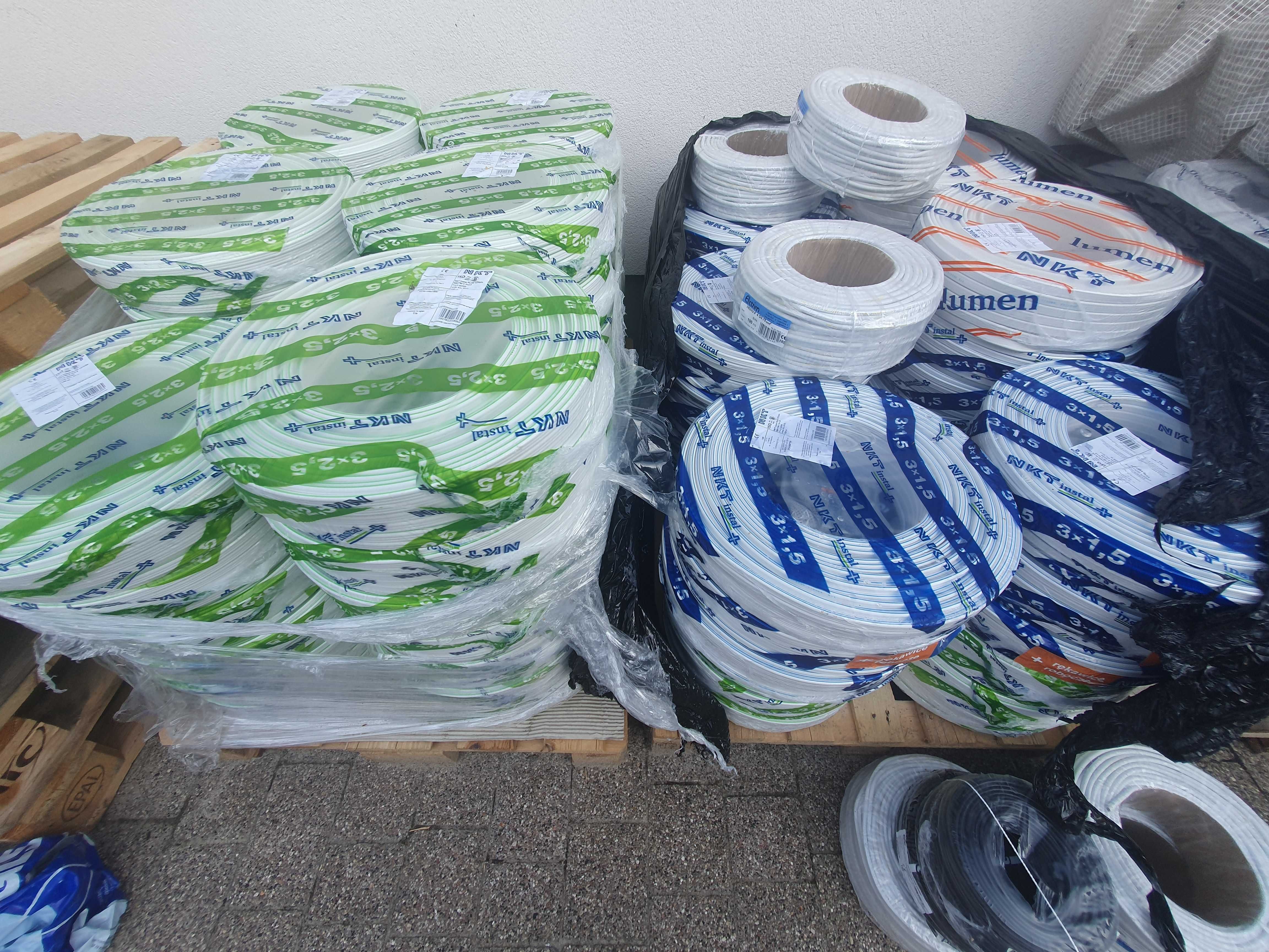 Kable ziemne 4x10 5x10 mm2 oraz inne, wszystkie pozostałe.
