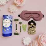 Zestaw SPA prezent DLA NIEJ | roller jadeit + opaska 3D + scrunchie