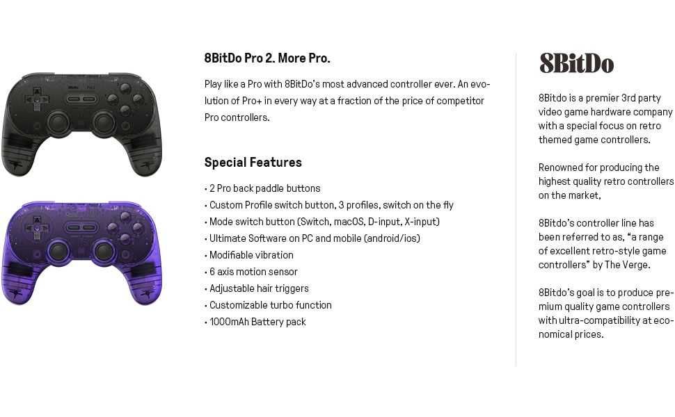 8BitDo Pro 2 Pro2 SE Bluetooth Gamepad контролер Геймпад джойстик