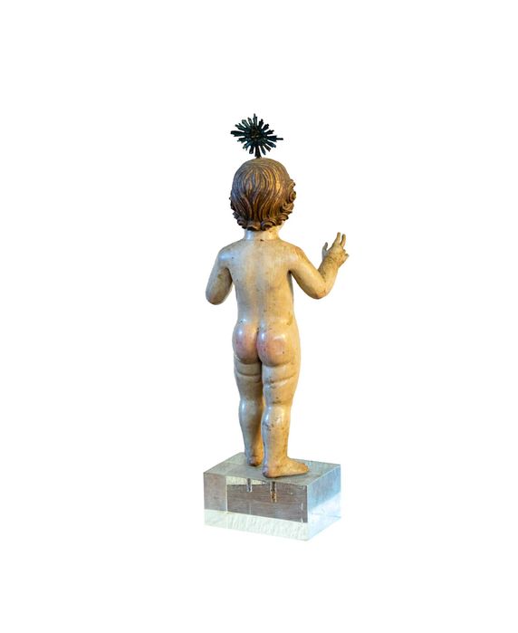 Escultura flamenga Menino Jesus Malines | século XVII