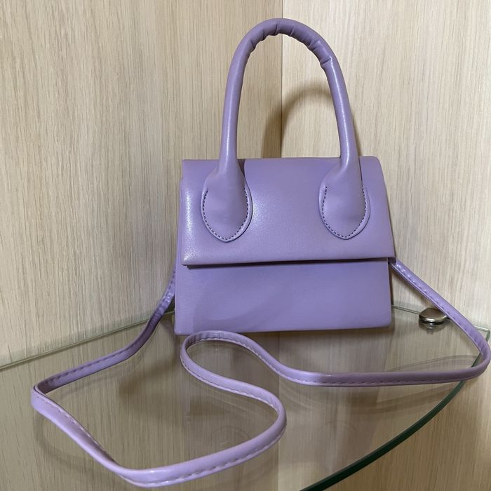 Женская лавандовая сумка в стиле Jacquemus