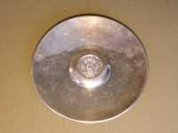 Srebrny talerz ze srebrną monetą - talar Maria Teresa -srebro 800 237g
