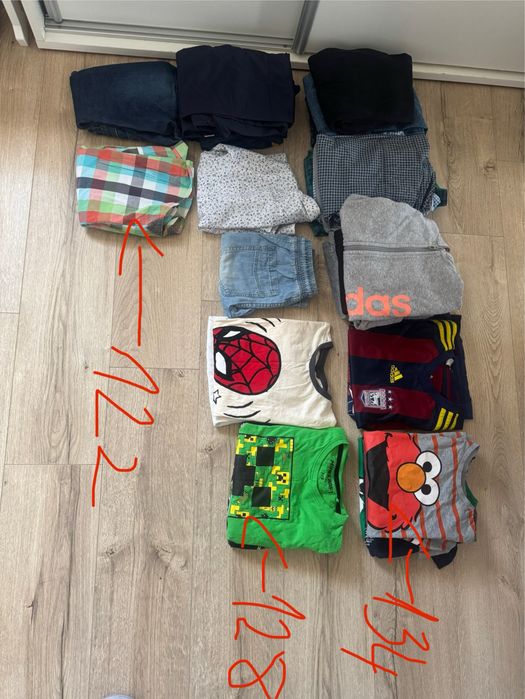 Paka ubran dla chlopca 122-134