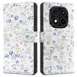 Etui zamykane kwiaty portfel do Xiaomi Redmi Note 14 pro/14 Pro + 5G
