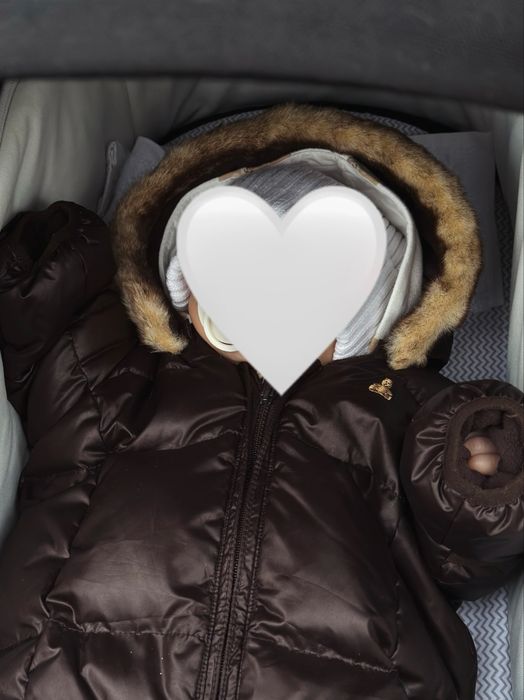 Зимовий комбінезон конверт, Gap baby, шоколадний колір, на 0-3 місяці