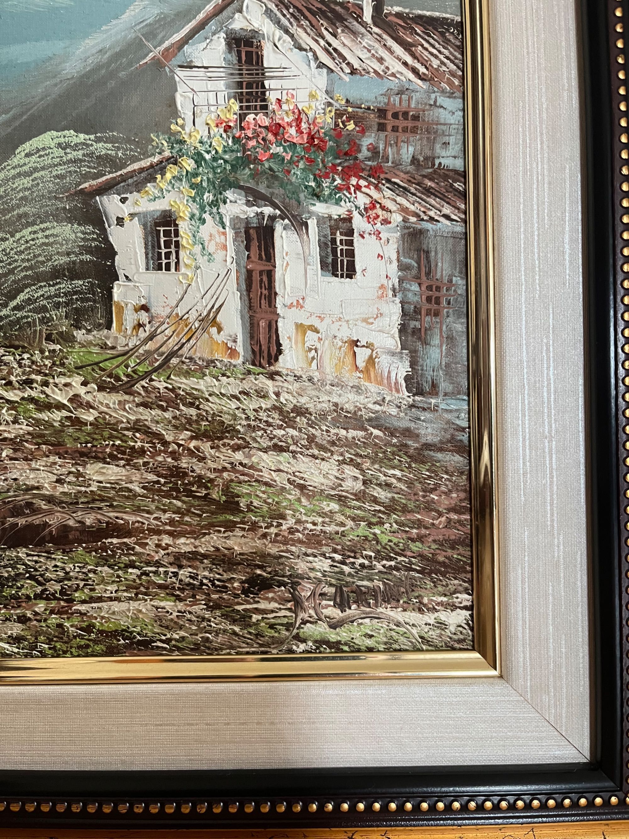 Quadro a óleo, pintado à mão